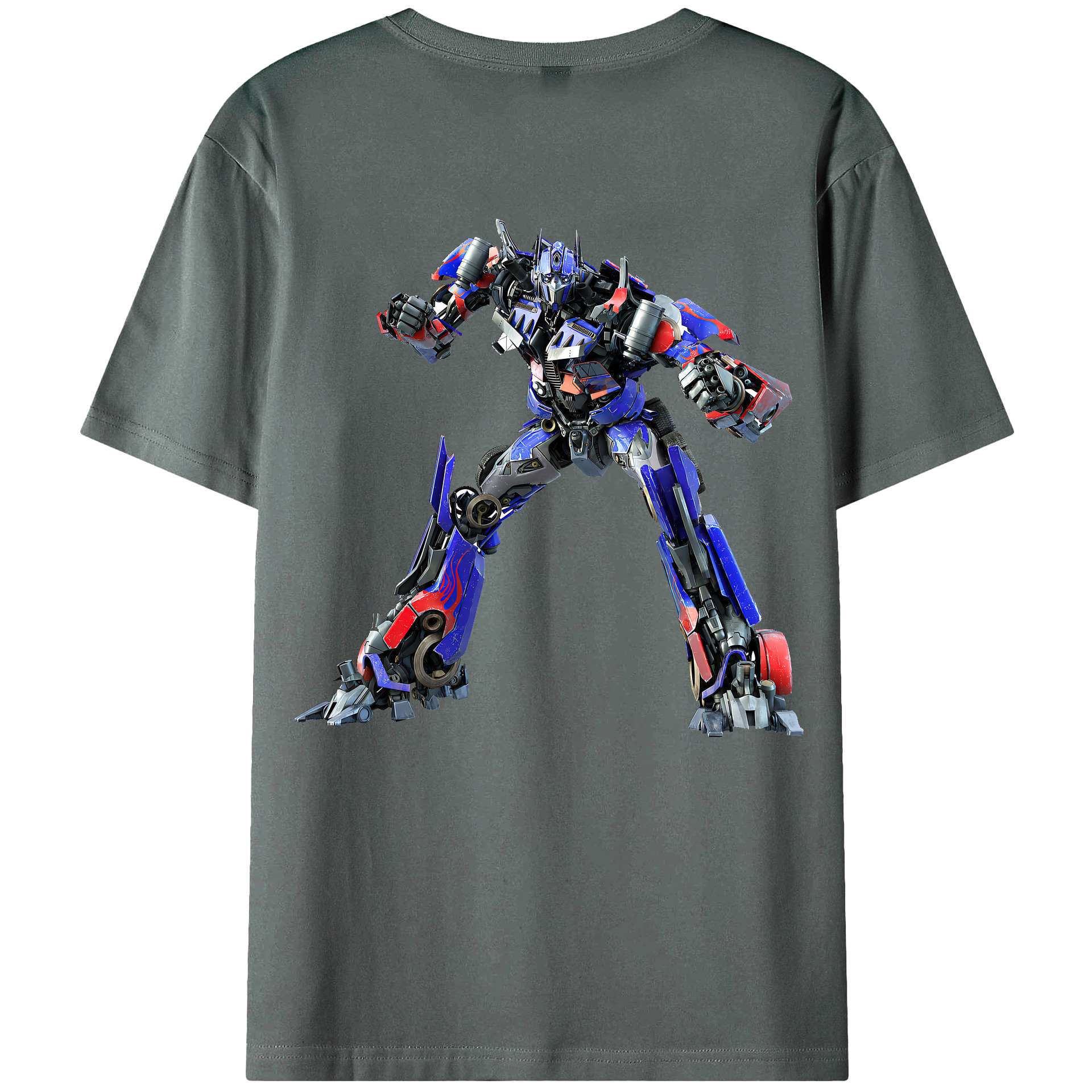（画像用） Transformers トランスフォーマー 綿100％ メンズ半袖Tシャツ（バックプリント） 通気性